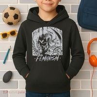 Feminism Dragon Fantasy Kids Hoodie thumb 2