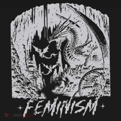 Feminism Dragon Fantasy Kids Long Sleeve Shirt