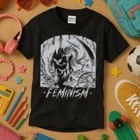 Feminism Dragon Fantasy Kids T-Shirt thumb 3