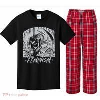 Feminism Dragon Fantasy Kids Plaid Pajama Set thumb 0