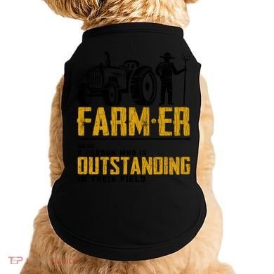 Farmer Definition Funny Farming Farm Tractor Animals Graphic Gift Doggie Tank