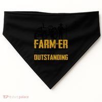 Farmer Definition Funny Farming Farm Tractor Animals Graphic Gift USA-Made Doggie Bandana thumb 0