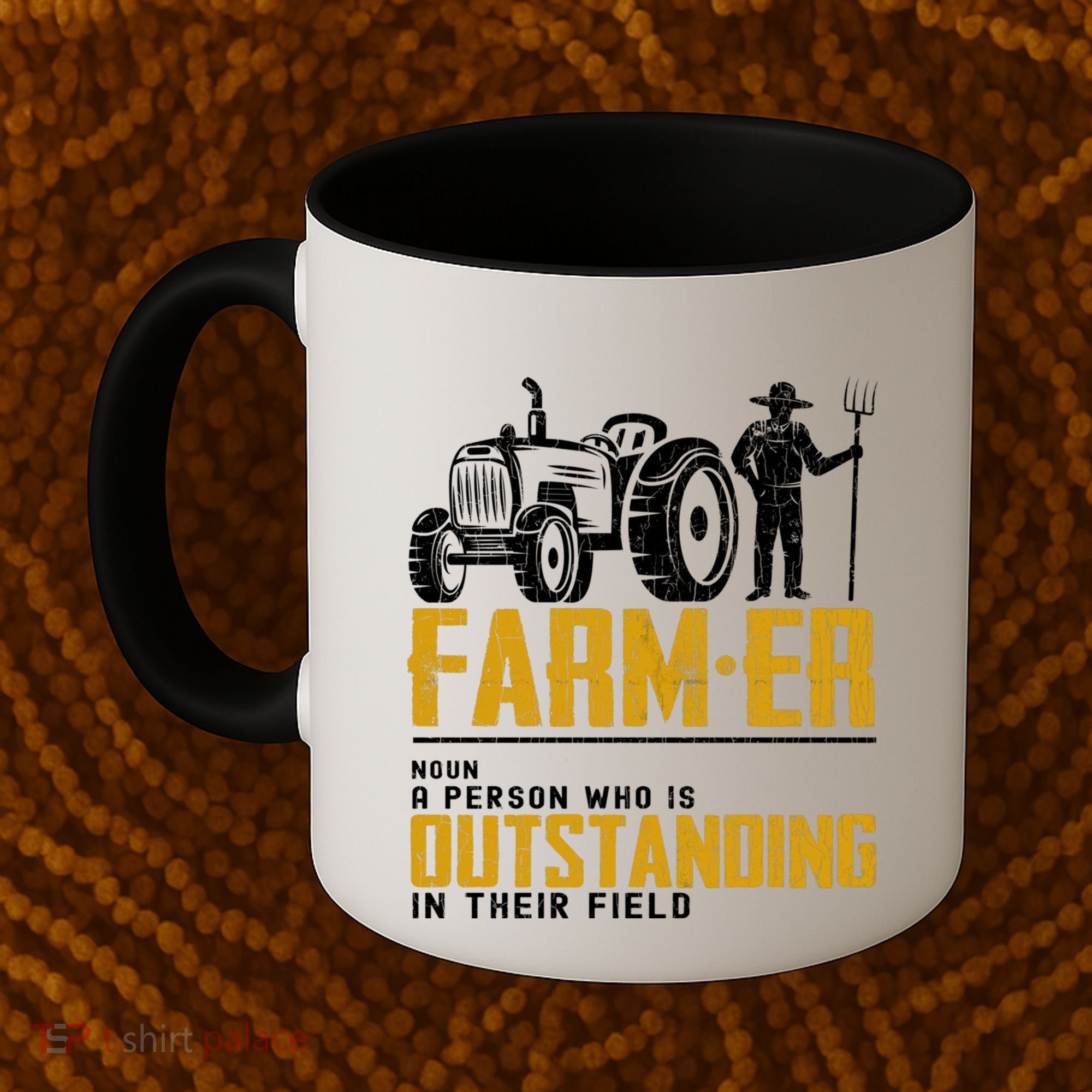 Farmer Definition Funny Farming Farm Tractor Animals Graphic Gift Coffee Mug