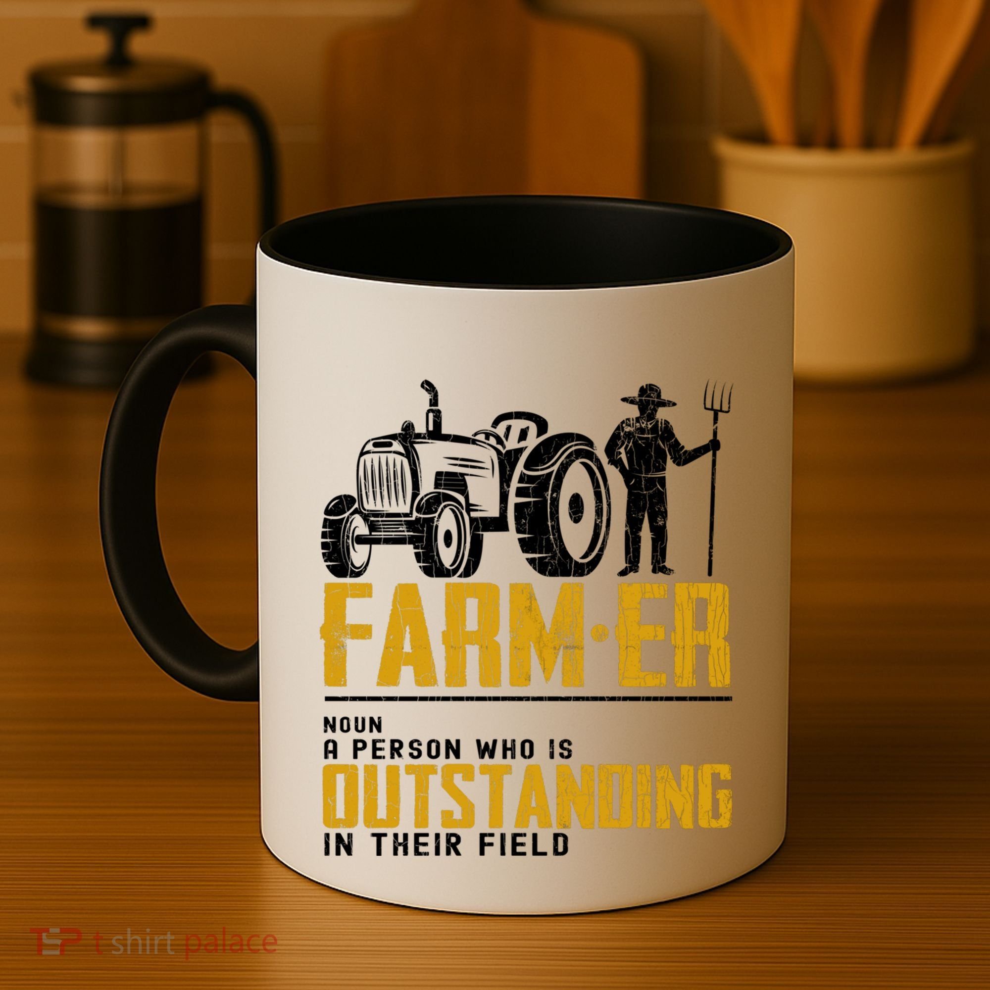 Farmer Definition Funny Farming Farm Tractor Animals Graphic Gift Coffee Mug