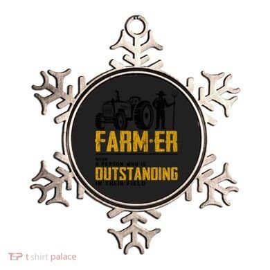 Farmer Definition Funny Farming Farm Tractor Animals Graphic Gift Ornament