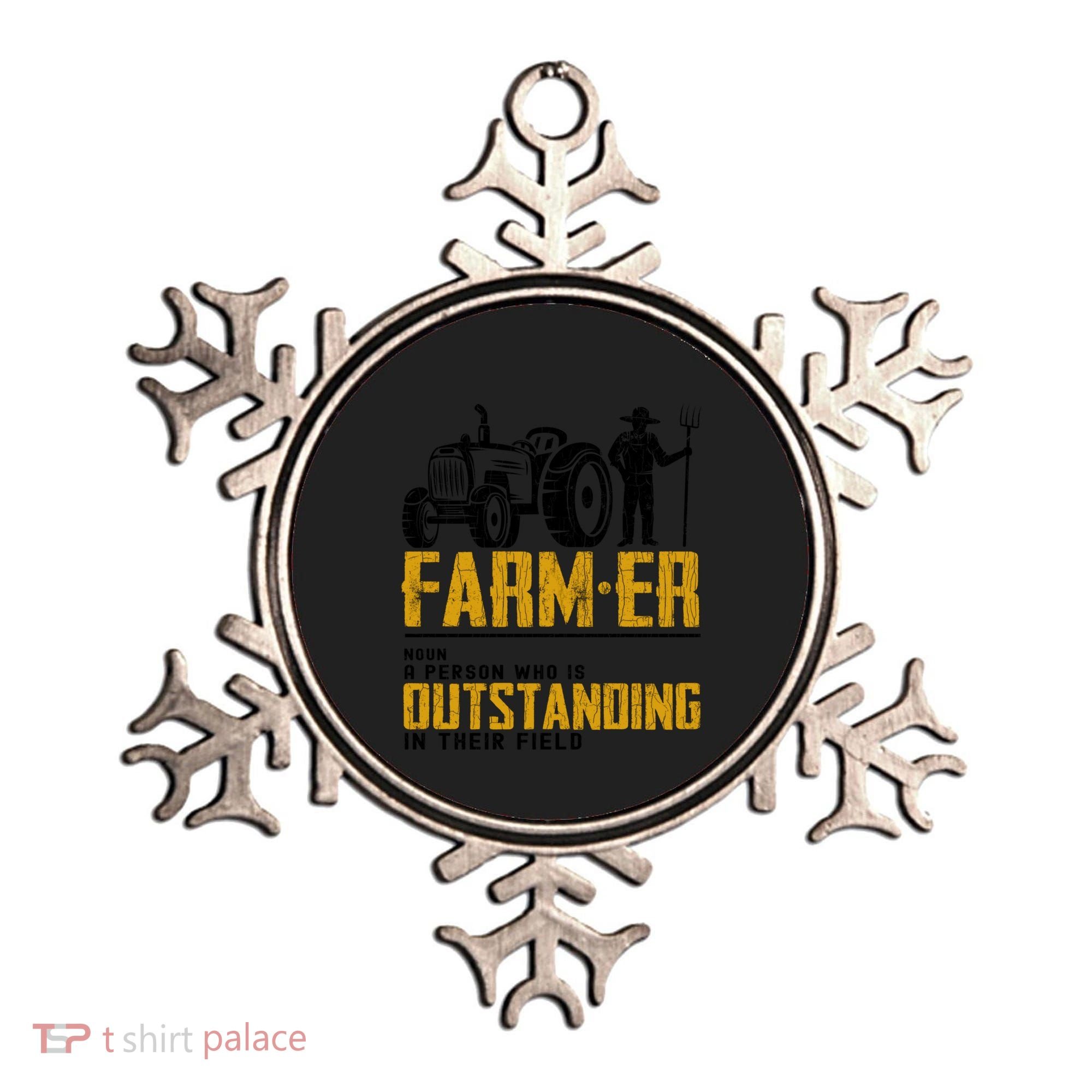 Farmer Definition Funny Farming Farm Tractor Animals Graphic Gift Ornament