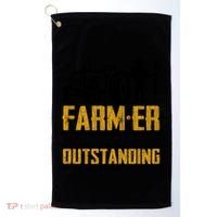 Farmer Definition Funny Farming Farm Tractor Animals Graphic Gift Golf Towel thumb 0