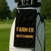 Farmer Definition Funny Farming Farm Tractor Animals Graphic Gift Golf Towel thumb 2
