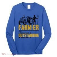 Farmer Definition Funny Farming Farm Tractor Animals Graphic Gift Long Sleeve Shirt thumb 0