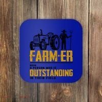 Farmer Definition Funny Farming Farm Tractor Animals Graphic Gift Coaster thumb 0