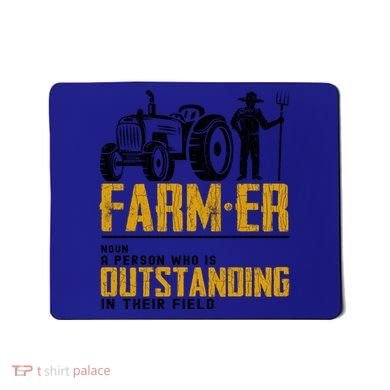 Farmer Definition Funny Farming Farm Tractor Animals Graphic Gift Mousepad