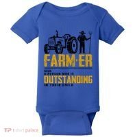 Farmer Definition Funny Farming Farm Tractor Animals Graphic Gift Baby Bodysuit thumb 0