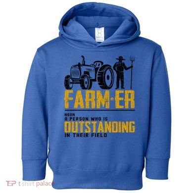 Farmer Definition Funny Farming Farm Tractor Animals Graphic Gift Toddler Hoodie