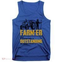 Farmer Definition Funny Farming Farm Tractor Animals Graphic Gift Tank Top thumb 0