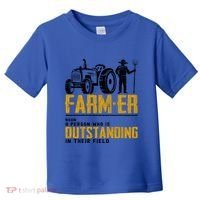 Farmer Definition Funny Farming Farm Tractor Animals Graphic Gift Toddler T-Shirt thumb 0
