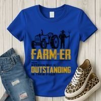 Farmer Definition Funny Farming Farm Tractor Animals Graphic Gift Women's T-Shirt thumb 3