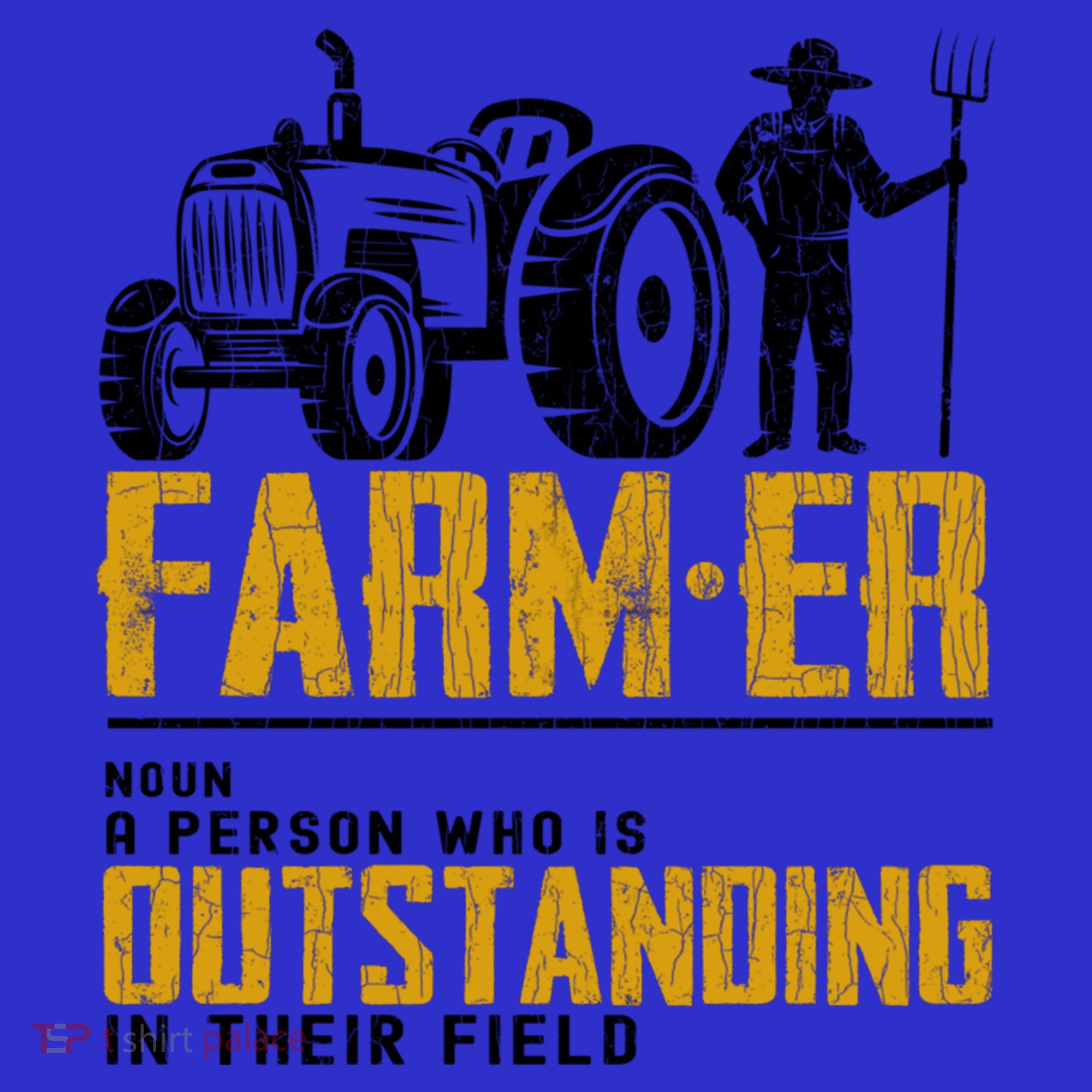 Farmer Definition Funny Farming Farm Tractor Animals Graphic Gift Women's T-Shirt