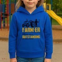 Farmer Definition Funny Farming Farm Tractor Animals Graphic Gift Kids Hoodie thumb 3