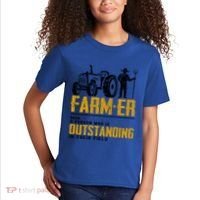 Farmer Definition Funny Farming Farm Tractor Animals Graphic Gift Kids T-Shirt thumb 2