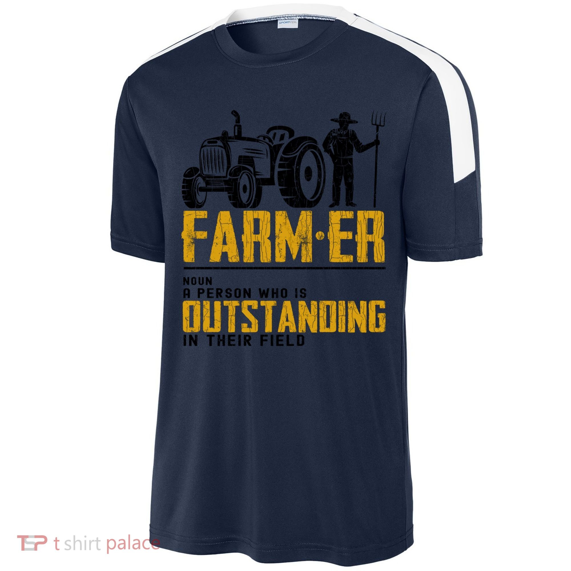 Farmer Definition Funny Farming Farm Tractor Animals Graphic Gift Sport-Tek Competitor United Soccer Jersey