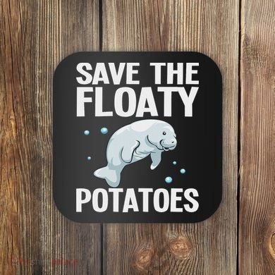 Funny Designs For Women Floaty Potato Sea Cows Coaster