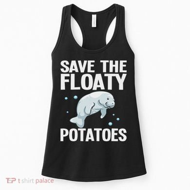 Funny Designs For Women Floaty Potato Sea Cows Women's Tank Top