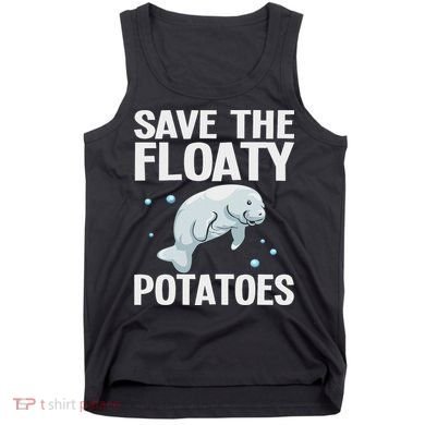 Funny Designs For Women Floaty Potato Sea Cows Tank Top