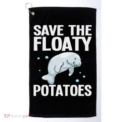 Funny Designs For Women Floaty Potato Sea Cows Golf Towel