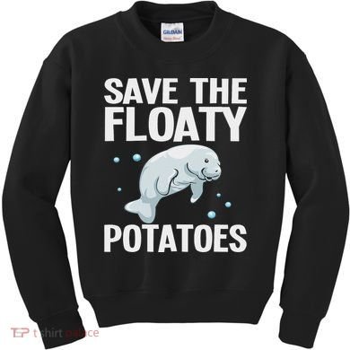 Funny Designs For Women Floaty Potato Sea Cows Kids Sweatshirt