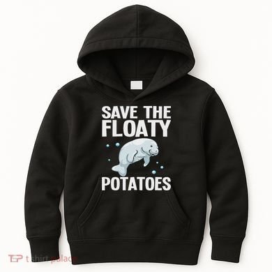 Funny Designs For Women Floaty Potato Sea Cows Kids Hoodie