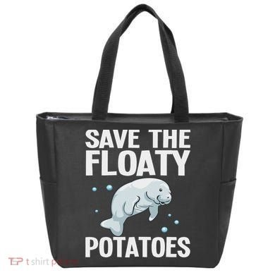 Funny Designs For Women Floaty Potato Sea Cows Tote Bag