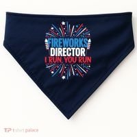 Fireworks Director Funny 4th of July Firework Director USA-Made Doggie Bandana thumb 0