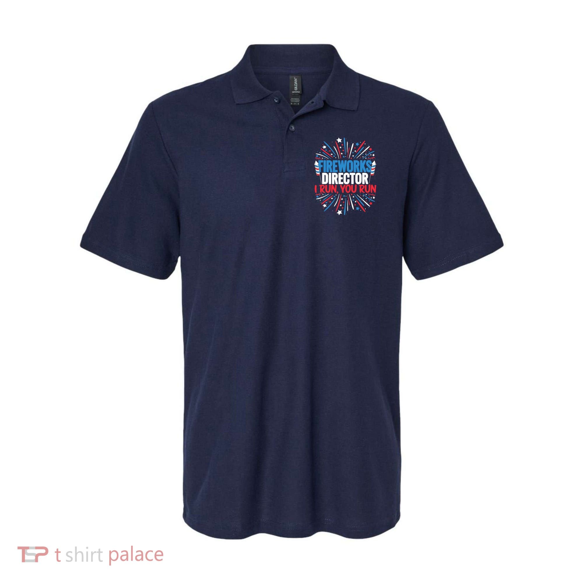 Fireworks Director Funny 4th of July Firework Director Polo