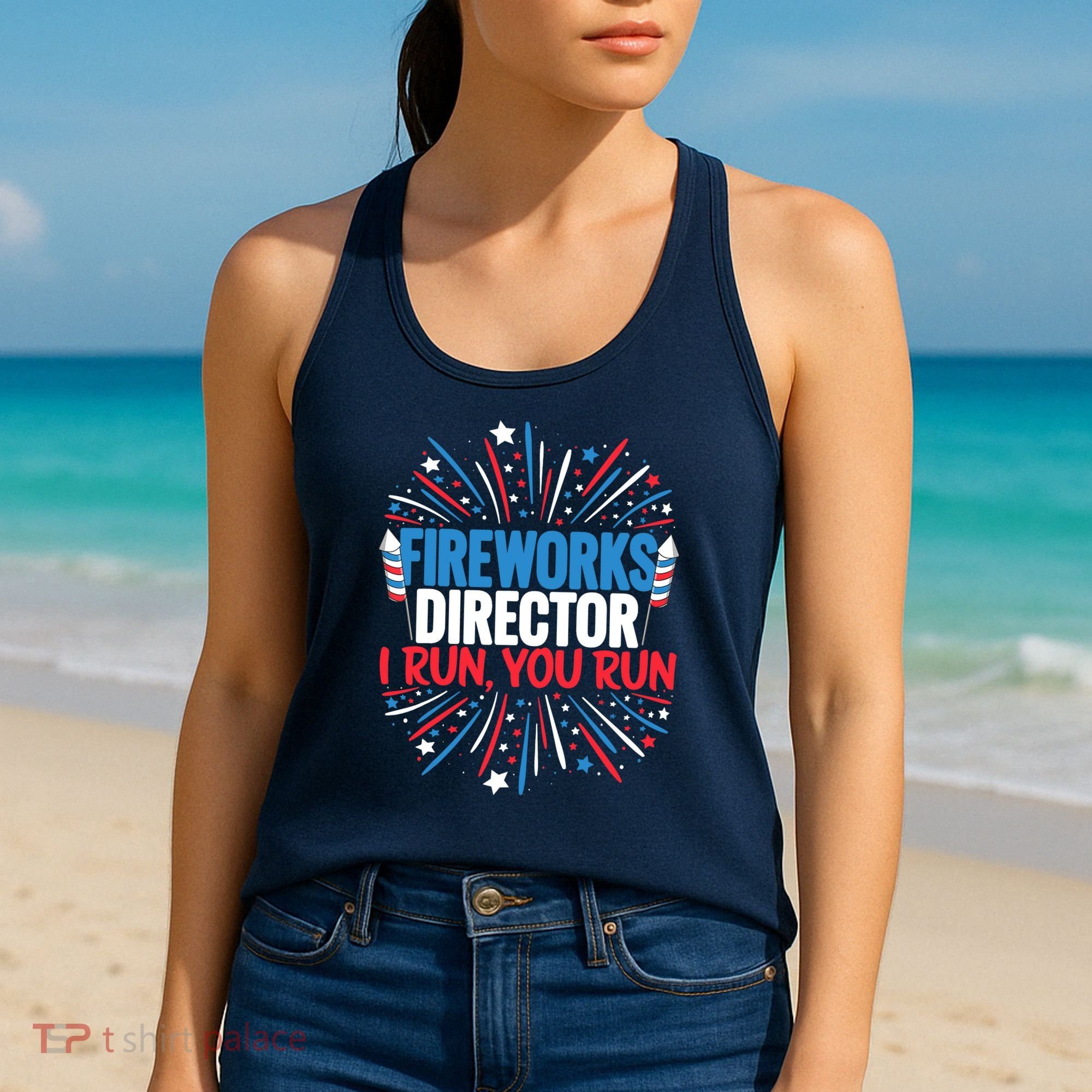 Fireworks Director Funny 4th of July Firework Director Women's Tank Top