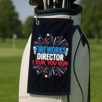 Fireworks Director Funny 4th of July Firework Director Golf Towel thumb 2