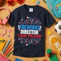 Fireworks Director Funny 4th of July Firework Director Kids T-Shirt thumb 3