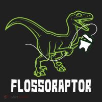 Flossoraptor Dinosaur Funny Pediatric Dentist Tumbler thumb 3