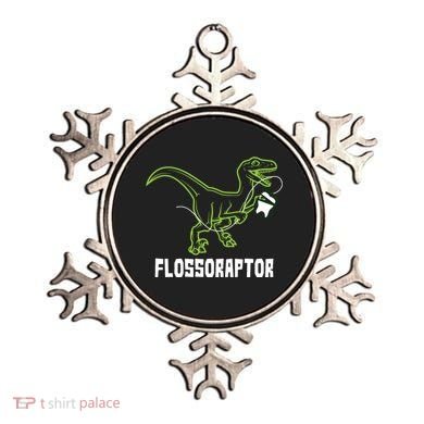 Flossoraptor Dinosaur Funny Pediatric Dentist Ornament