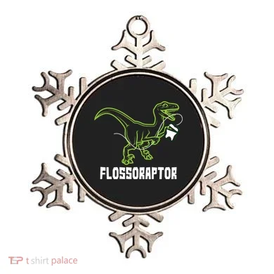 Flossoraptor Dinosaur Funny Pediatric Dentist Ornament