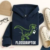 Flossoraptor Dinosaur Funny Pediatric Dentist Hoodie thumb 4