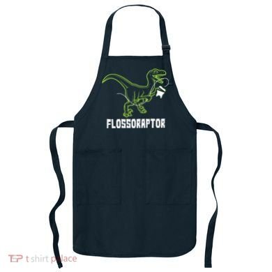 Flossoraptor Dinosaur Funny Pediatric Dentist Apron