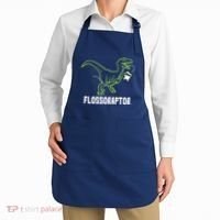 Flossoraptor Dinosaur Funny Pediatric Dentist Apron thumb 2