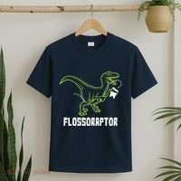 Flossoraptor Dinosaur Funny Pediatric Dentist T-Shirt thumb 2