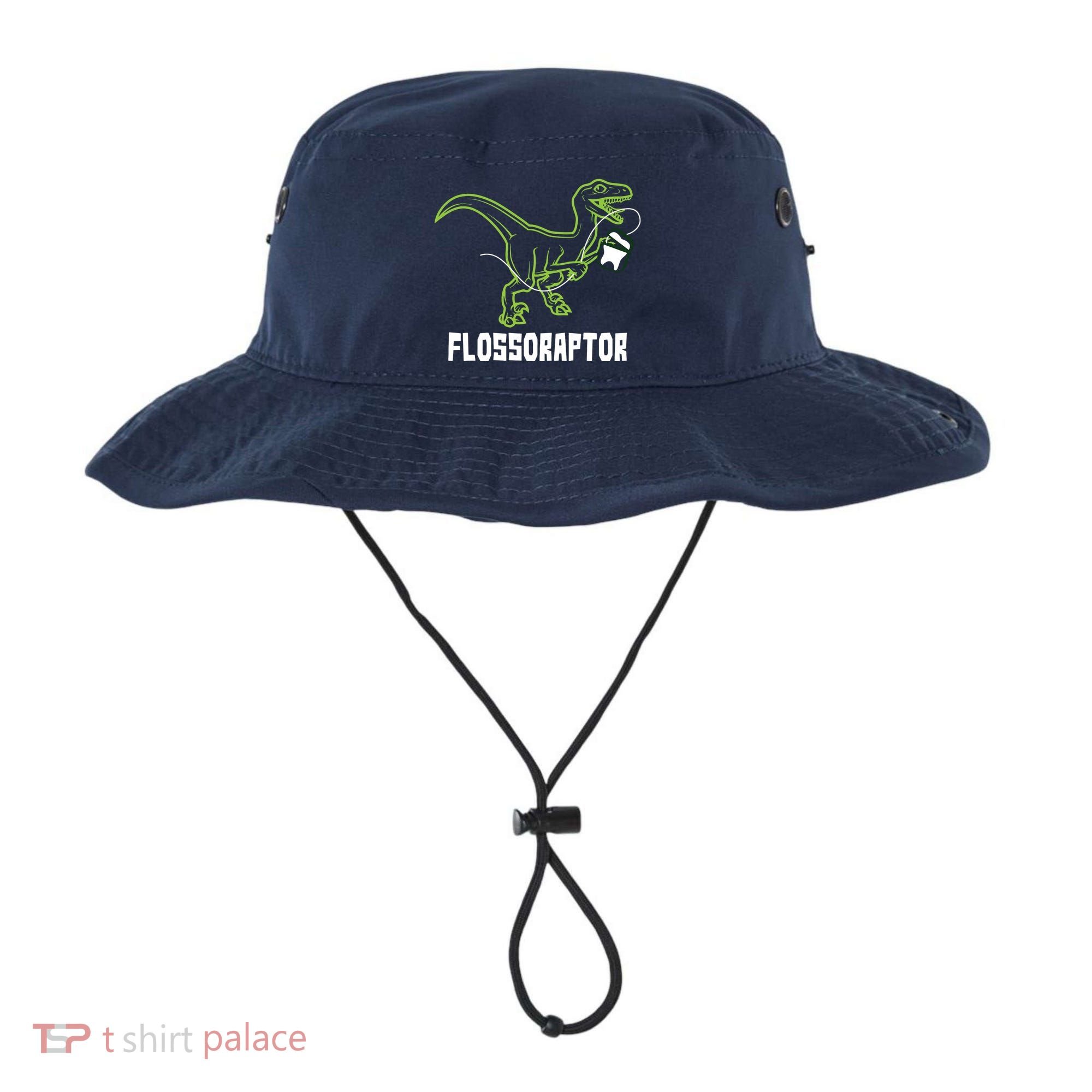 Flossoraptor Dinosaur Funny Pediatric Dentist Bucket Hat