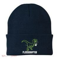Flossoraptor Dinosaur Funny Pediatric Dentist Beanie thumb 0