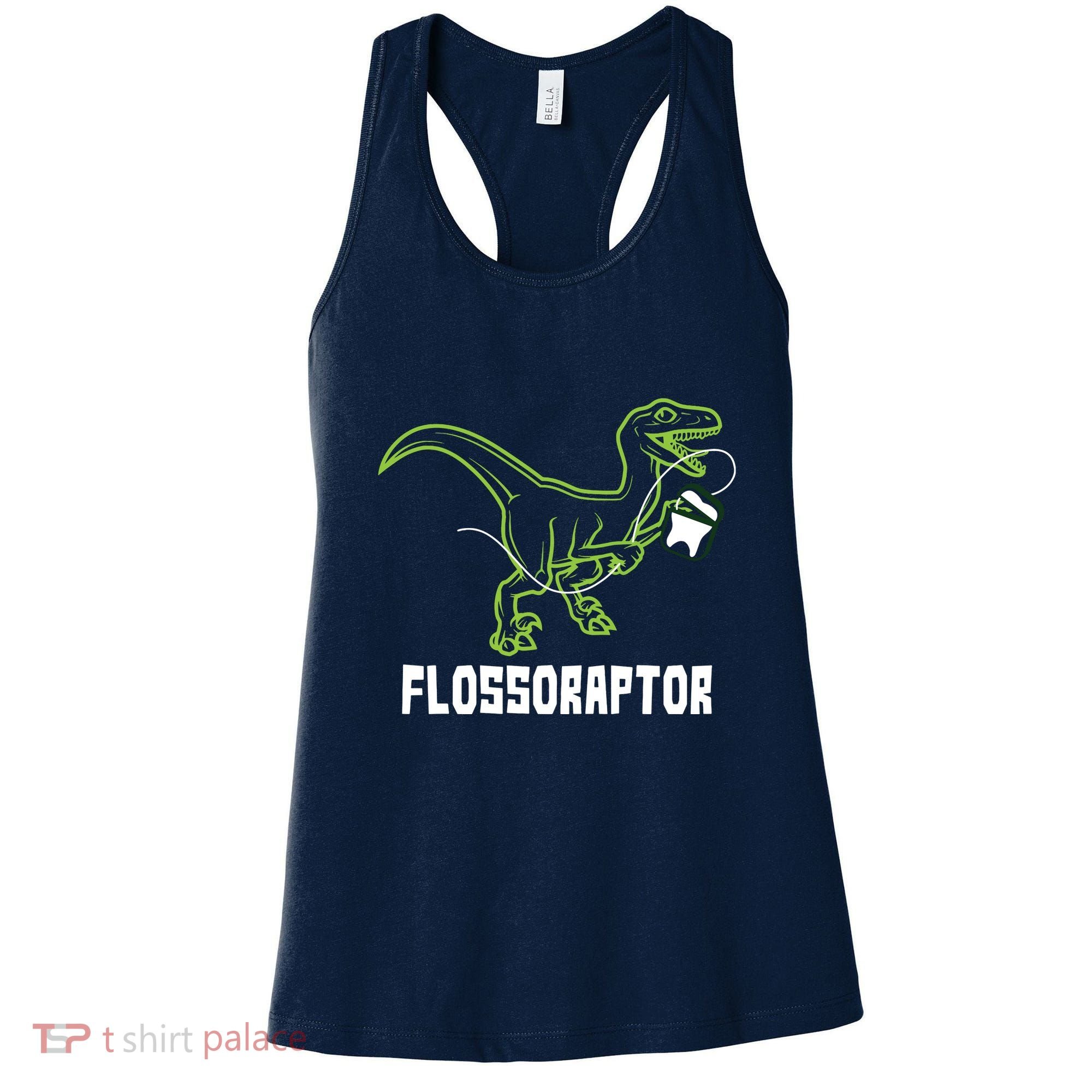 Flossoraptor Dinosaur Funny Pediatric Dentist Women's Tank Top