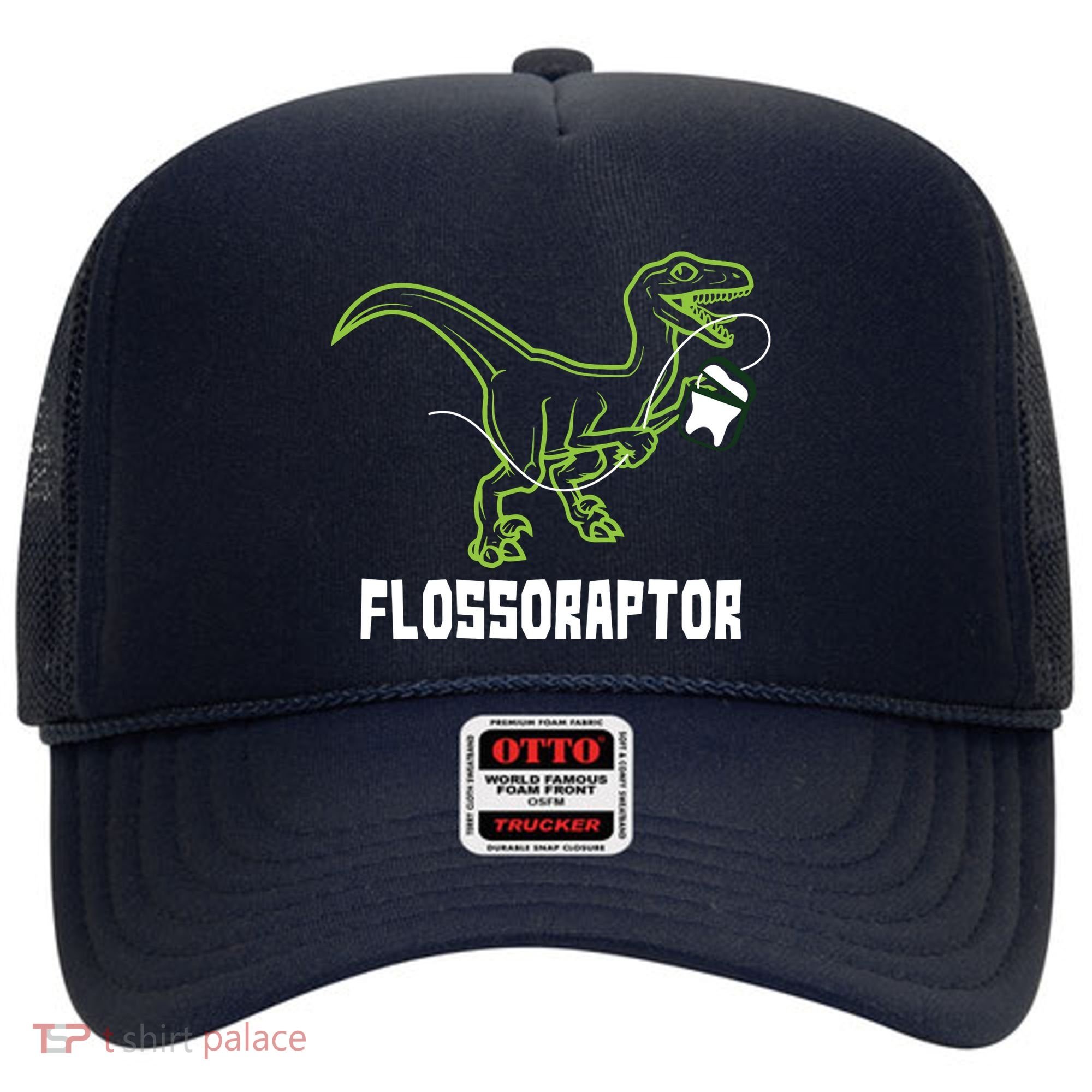 Flossoraptor Dinosaur Funny Pediatric Dentist Hat
