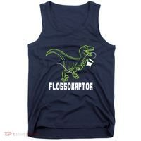 Flossoraptor Dinosaur Funny Pediatric Dentist Tank Top thumb 0
