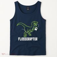 Flossoraptor Dinosaur Funny Pediatric Dentist Tank Top thumb 2