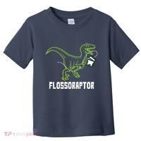 Flossoraptor Dinosaur Funny Pediatric Dentist Toddler T-Shirt thumb 0